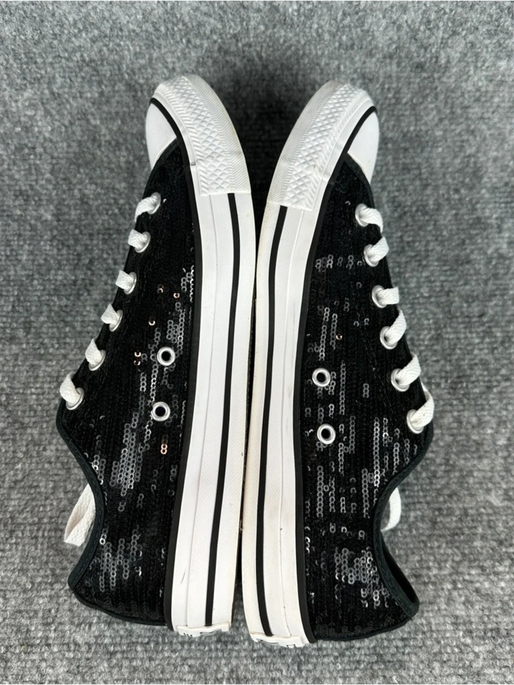 Converse Chuck Taylor All Star Sequin Ox Black Women’s 10 Sneakers Low Top Shoes - Picture 15 of 15